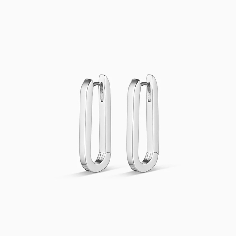 Gorjana Parker Huggies Elegant Silver Hoop Earrings